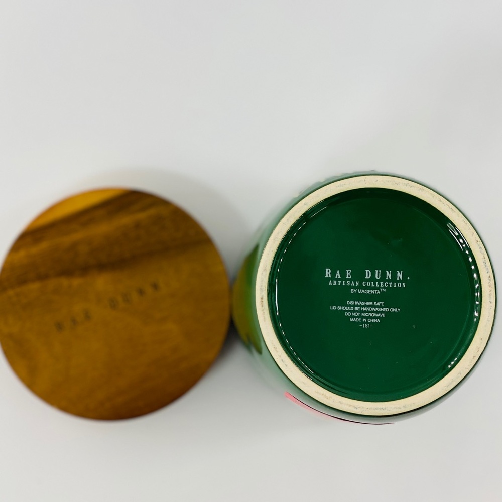 Rae Dunn Green Merry and Bright Container - Picture 7 of 10